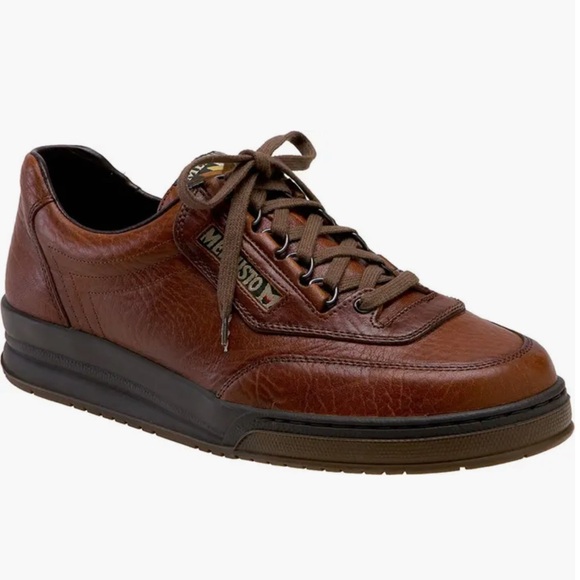 Mephisto Men's Size 11.5 Tan Match Walking Shoes Full Grain Leather Speed Laces